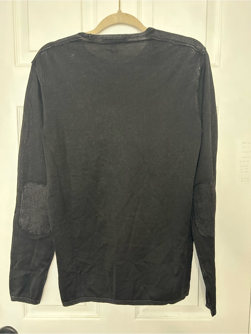 John Varvatos Flawed Walter Long Sleeve Acid Wash Crewneck T-Shirt - Picture 12 of 15